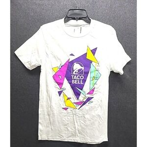 Men's Taco Bell Short Sleeve Graphic Crewneck T-Shirt‎ NWT Size Small White